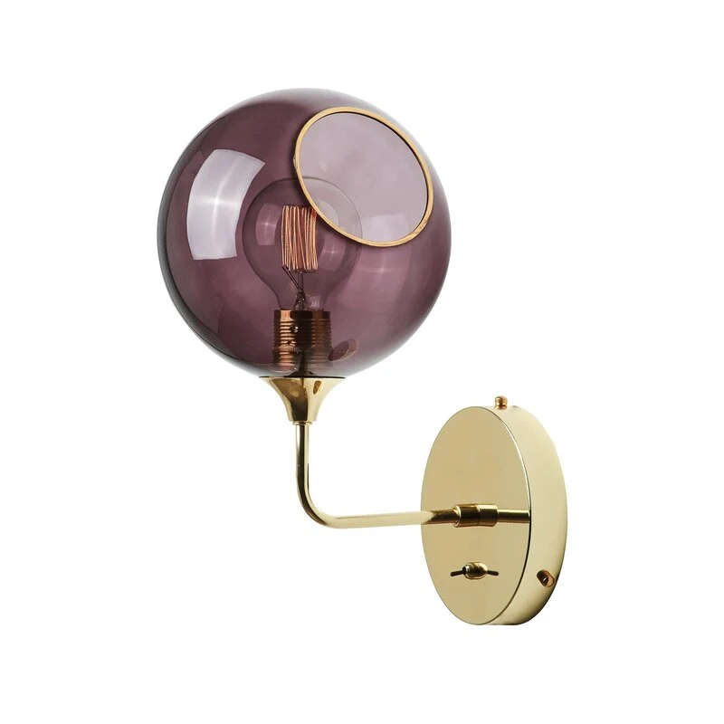 B-Ware DESIGN BY US Ballroom Wandleuchte lila/gold Glas mundgeblasen SIEHE TEXT/FOTO