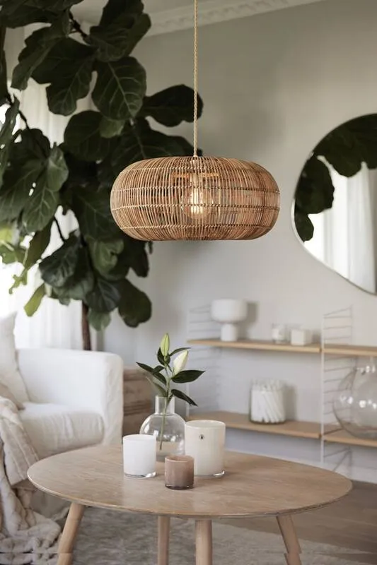 B-Ware PR Home Hängeleuchte Pendelleuchte Zuri Rattan 51 cm Wohnzimmer SIEHE TEXT/FOTO