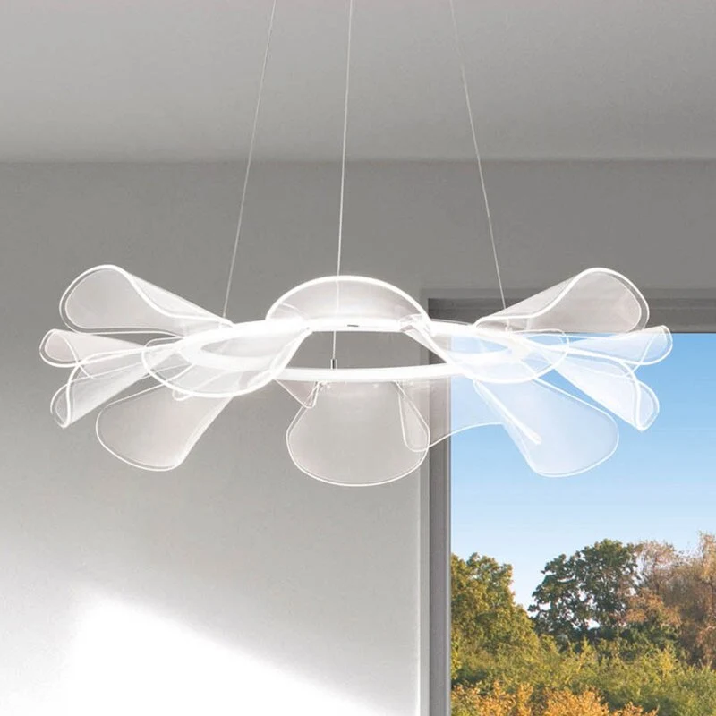 B-Ware Fabas Luce Pendelleuchte Hängelampe LED weiß rund Esszimmer Wohnraum 72 cm