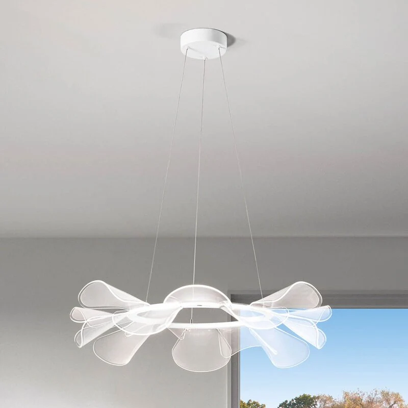 B-Ware Fabas Luce Pendelleuchte Hängelampe LED weiß rund Esszimmer Wohnraum 72 cm