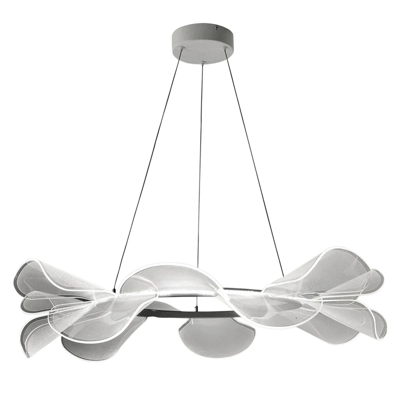 B-Ware Fabas Luce Pendelleuchte Hängelampe LED weiß rund Esszimmer Wohnraum 72 cm