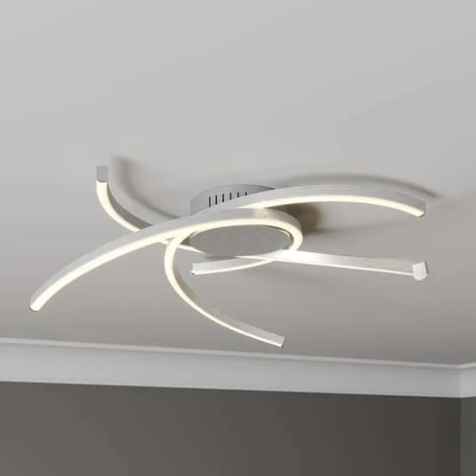 B-Ware Lindby Katris LED-Deckenlampe Deckenlampe Lampe Leuchte 19W IP20 58 cm, alu
