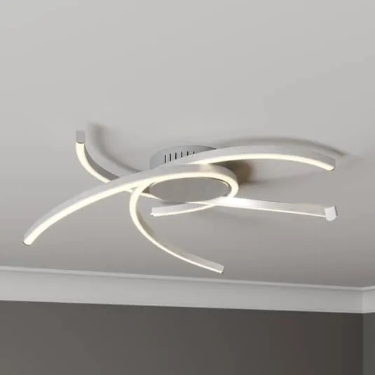 B-Ware Lindby Katris LED-Deckenlampe Deckenlampe Lampe Leuchte 19W IP20 58 cm, alu