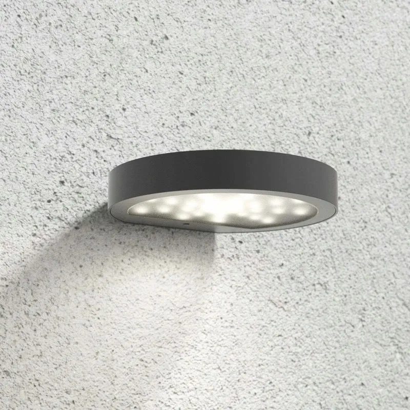 B-Ware Lampenwelt LED-Solar-AußenWandleuchte Linja dunkelgrau Außenwandleuchte Außenlam