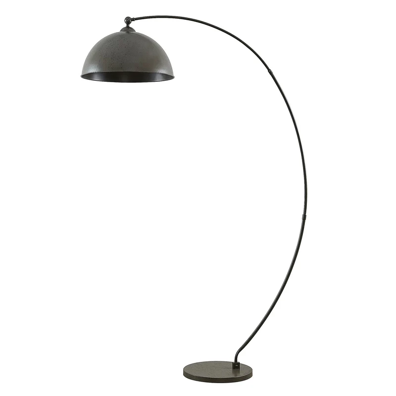 B-Ware Lindby Jonera Bogenstehlampe Lampe Leuchte Stehlampe Stehleuchte dunkelgrau E27