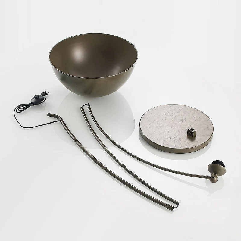 B-Ware Lindby Jonera Bogenstehlampe Lampe Leuchte Stehlampe Stehleuchte dunkelgrau E27