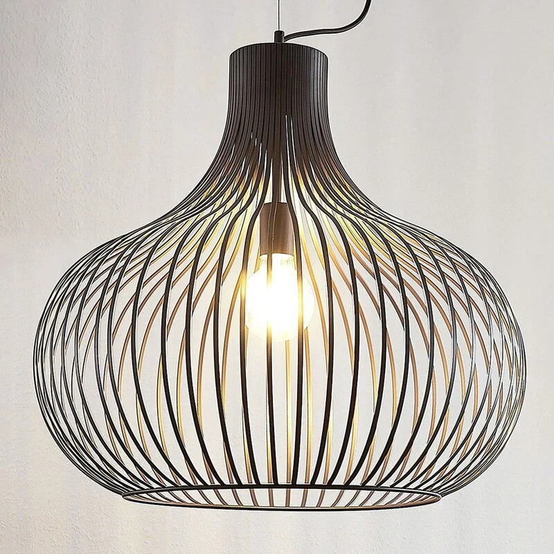 B-Ware Lindby Hängeleuchte Frances Deckenlampe Pendelleuchte Lampe Braun 1-flammig 60cm