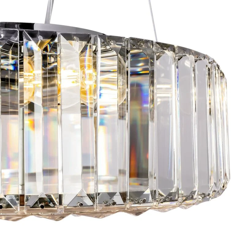 B-Ware Maytoni Hängeleuchte Pendelleuchte Lampe Kristall transparent chrom SIEHE TEXT