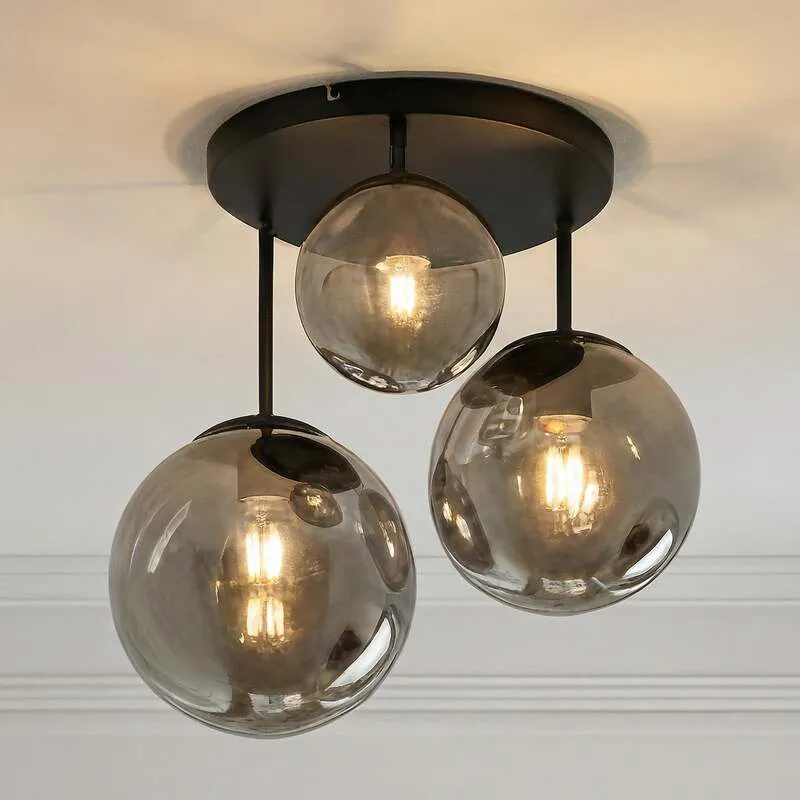 B-Ware Lindby Teeja Deckenlampe Deckenleuchte Deckenlicht Lampe Glas SIEHE TEXT/FOTO