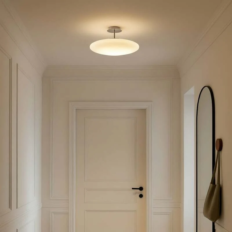 Lindby Deckenleuchte Deckenlampe LED Gunda Glas opalweiß dimmbar Wohnzimmer