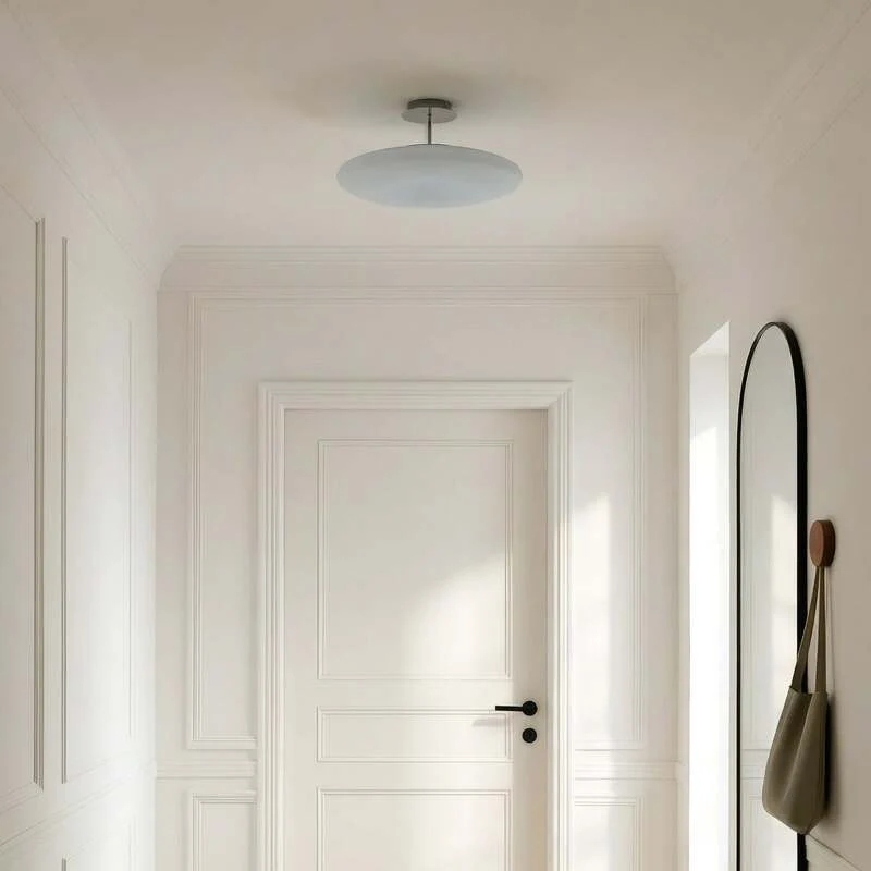 Lindby Deckenleuchte Deckenlampe LED Gunda Glas opalweiß dimmbar Wohnzimmer