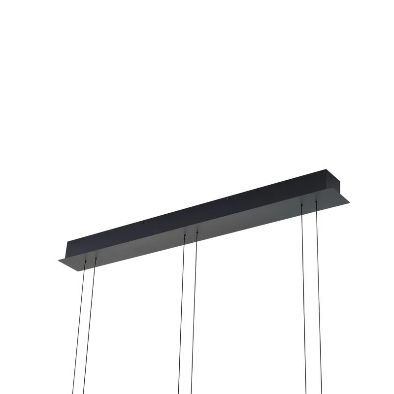 B-Ware Lucande LED Hängeleuchte Pendellampe Lampe rauchgrau Glas höhenverstellbar