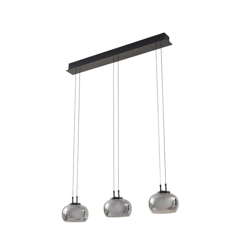 B-Ware Lucande LED Hängeleuchte Pendellampe Lampe rauchgrau Glas höhenverstellbar