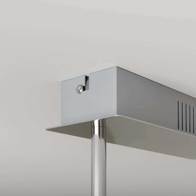 B-Ware Lucande Deckenlampe Leuchte Edano LED dimmbar Textil Aluminium weiß 122x22cm