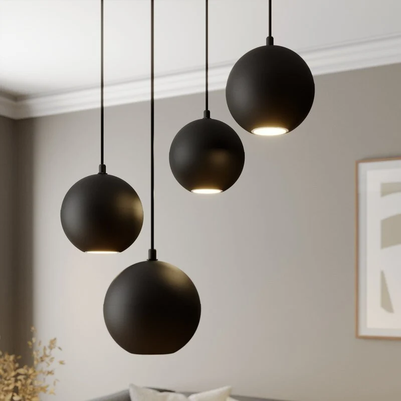B-Ware Euluna Pendelleuchte Hängelampe Midnight LED vierflammig Deckenlampe Leuchte