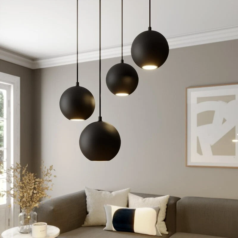 B-Ware Euluna Pendelleuchte Hängelampe Midnight LED vierflammig Deckenlampe Leuchte