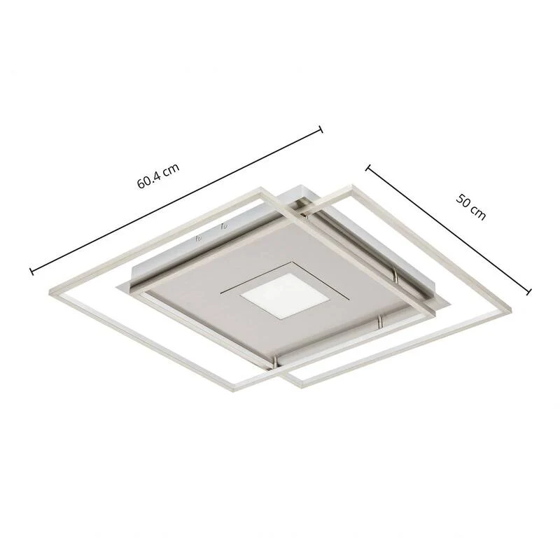 B-Ware Lucande Jirya LED-Deckenlampe Deckenleuchte Deckenlicht Leuchte Lampe CCT silber
