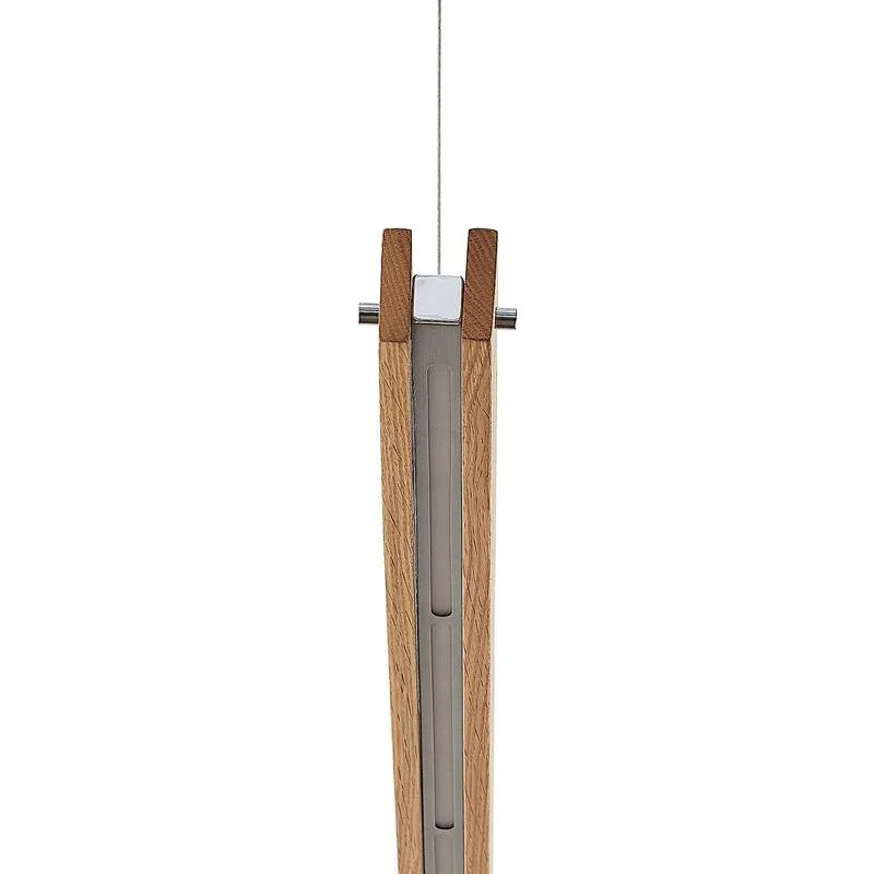 B-Ware Lindby Pendelleuchte Hängeleuchte LED Holz Nickel matt warmweiß dimmbar Eichenho