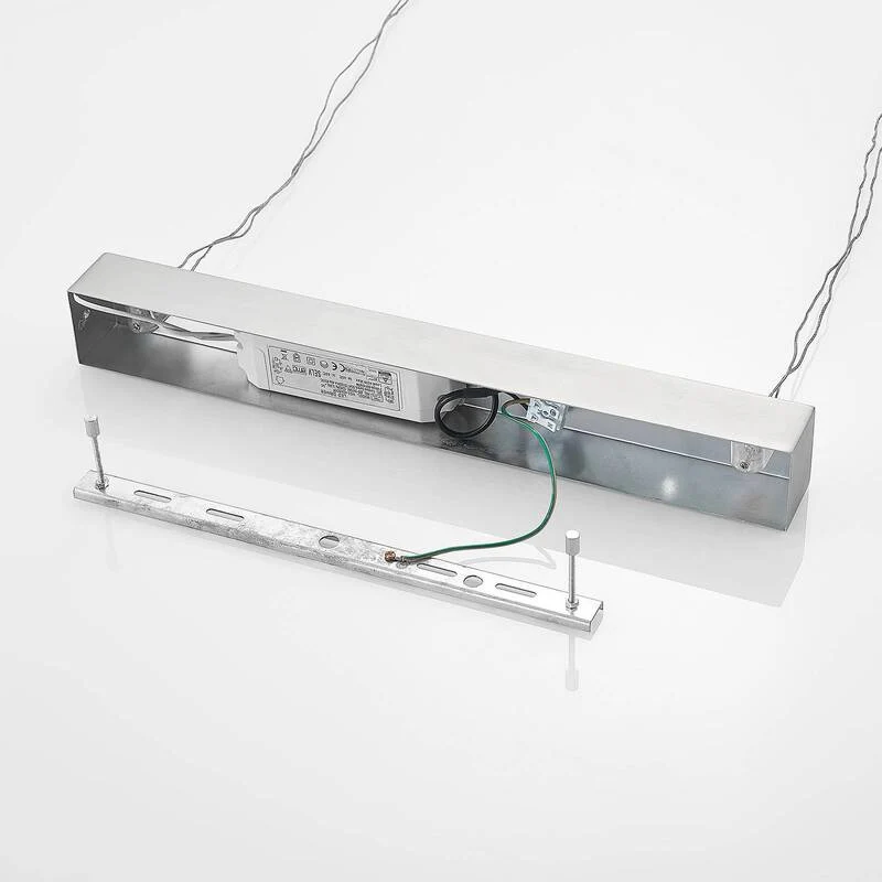 B-Ware Lindby Pendelleuchte Hängeleuchte LED Holz Nickel matt warmweiß dimmbar Eichenho