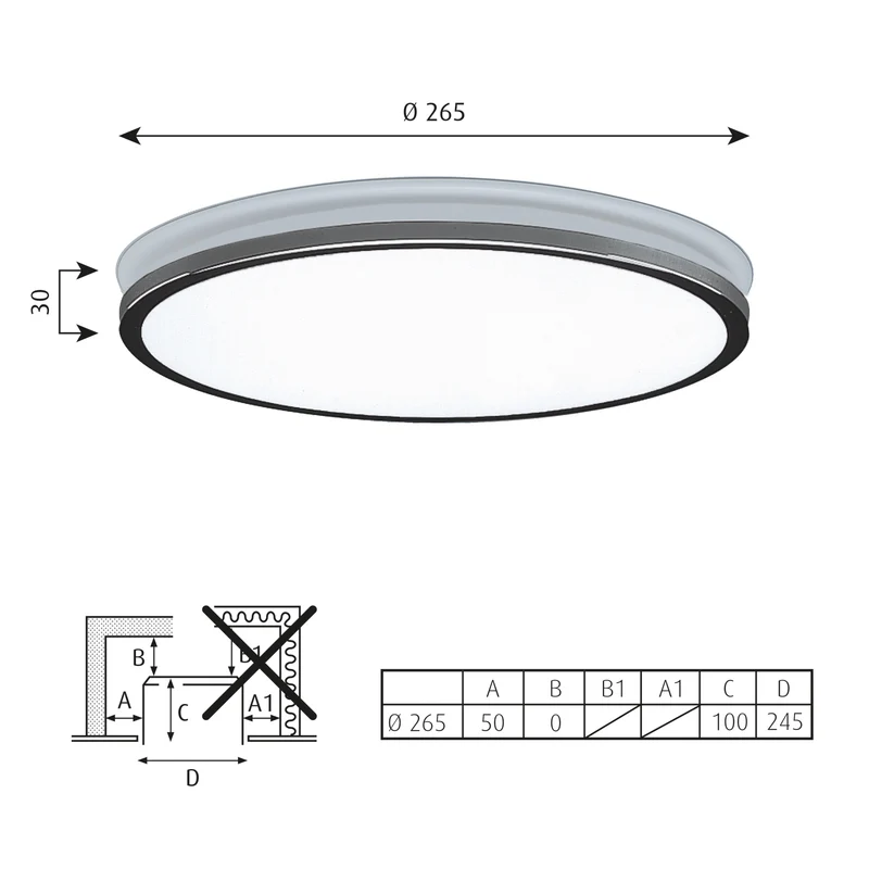 B-Ware Louis Poulsen Munkegaard Ø 26,5 cm chrom satiniert Deckenlampe SIEHE TEXT/FOTO