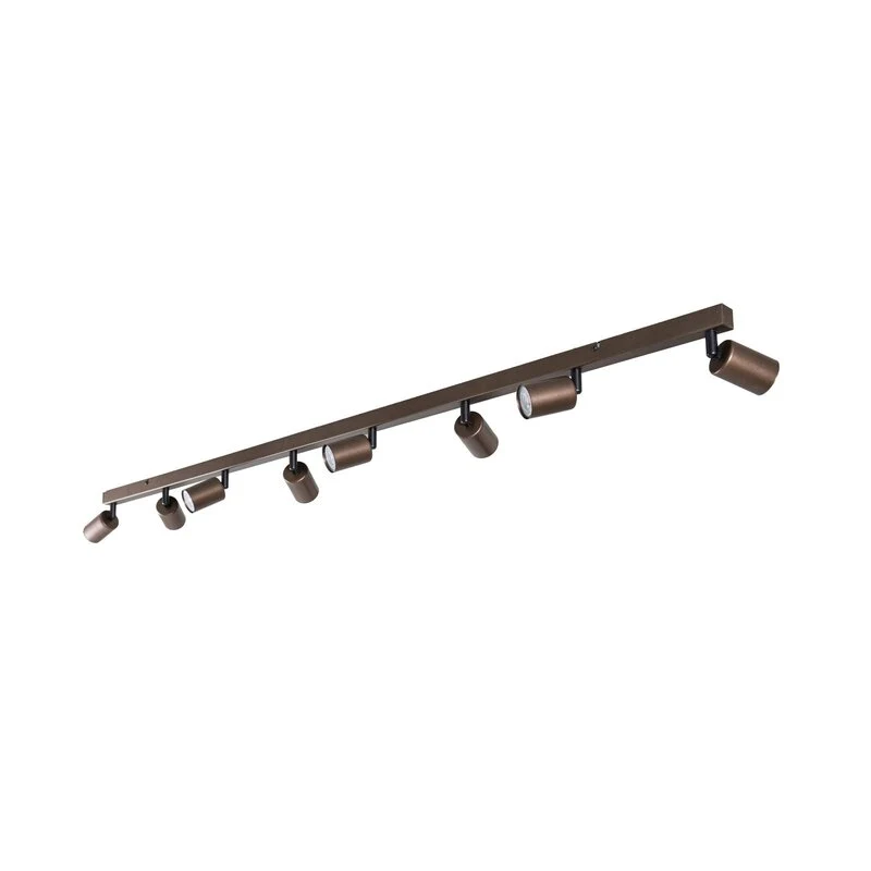B-Ware Top Deckenspot Lampe GU10 braun achtflammig linear justierbar Leuchte Spot