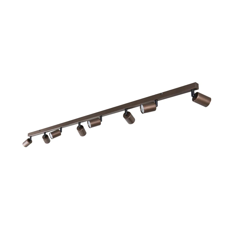 B-Ware Top Deckenspot Lampe GU10 braun achtflammig linear justierbar Leuchte Spot