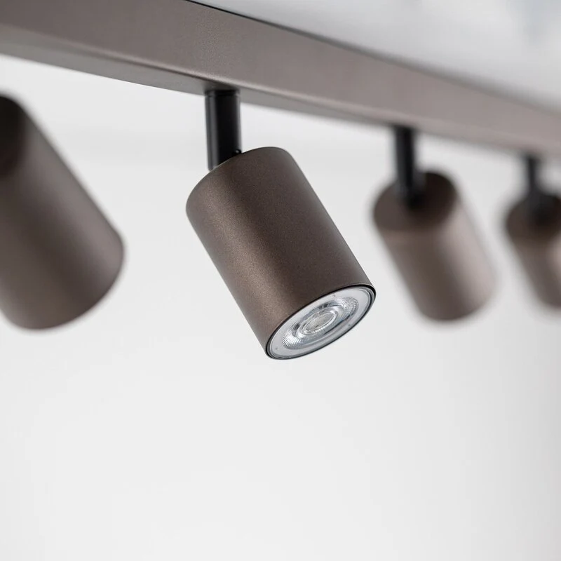 B-Ware Top Deckenspot Lampe GU10 braun achtflammig linear justierbar Leuchte Spot