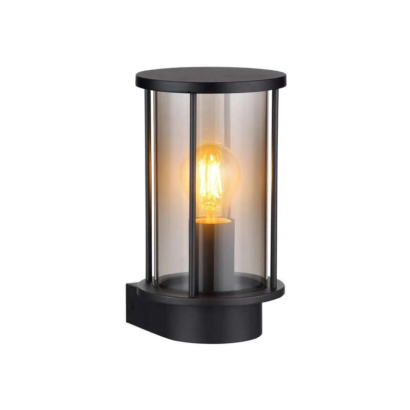 B-Ware Globo Außenwandleuchte Wandlampe Gracey schwarz Edelstahl Höhe 25 2 cm