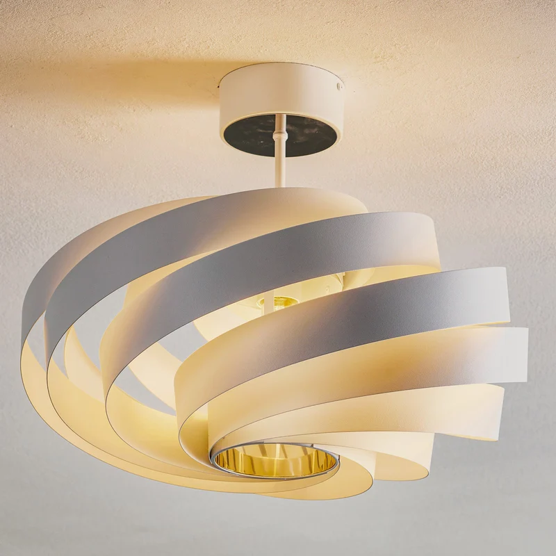 B-Ware Euluna Deckenleuchte Vento weiß Metall Ø 50 cm Deckenlampe Lampe Leuchte Spot