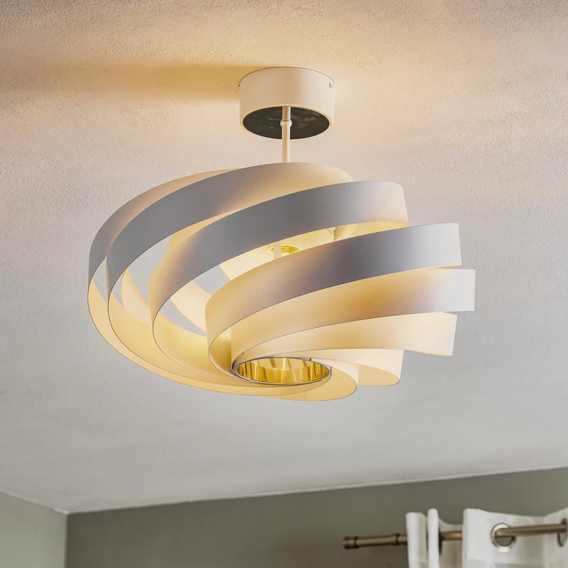 B-Ware Euluna Deckenleuchte Vento weiß Metall Ø 50 cm Deckenlampe Lampe Leuchte Spot