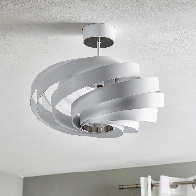 B-Ware Euluna Deckenleuchte Vento weiß Metall Ø 50 cm Deckenlampe Lampe Leuchte Spot
