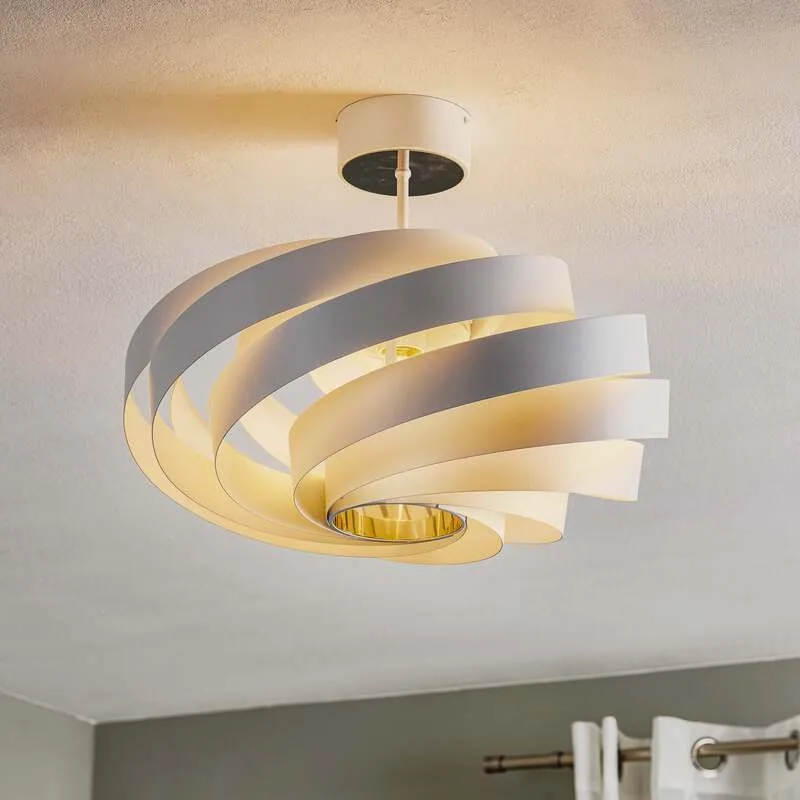 B-Ware Euluna Deckenleuchte Vento weiß Metall Ø 50 cm Deckenlampe Lampe Leuchte Spot