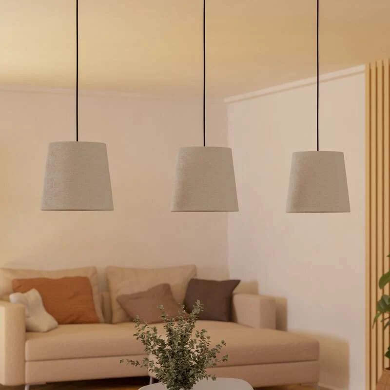 B-Ware EGLO Hängeleuchte Febres Hängelampe Leuchte Lampe Länge 88cm schwarz/weiß 3-flg.