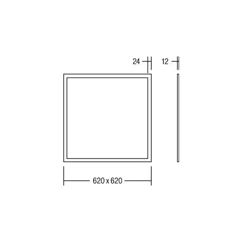 B-Ware BRUMBERG LED Panel Deckenleuchte Leuchte warmweiß weiß Ailis opal 62x62cm