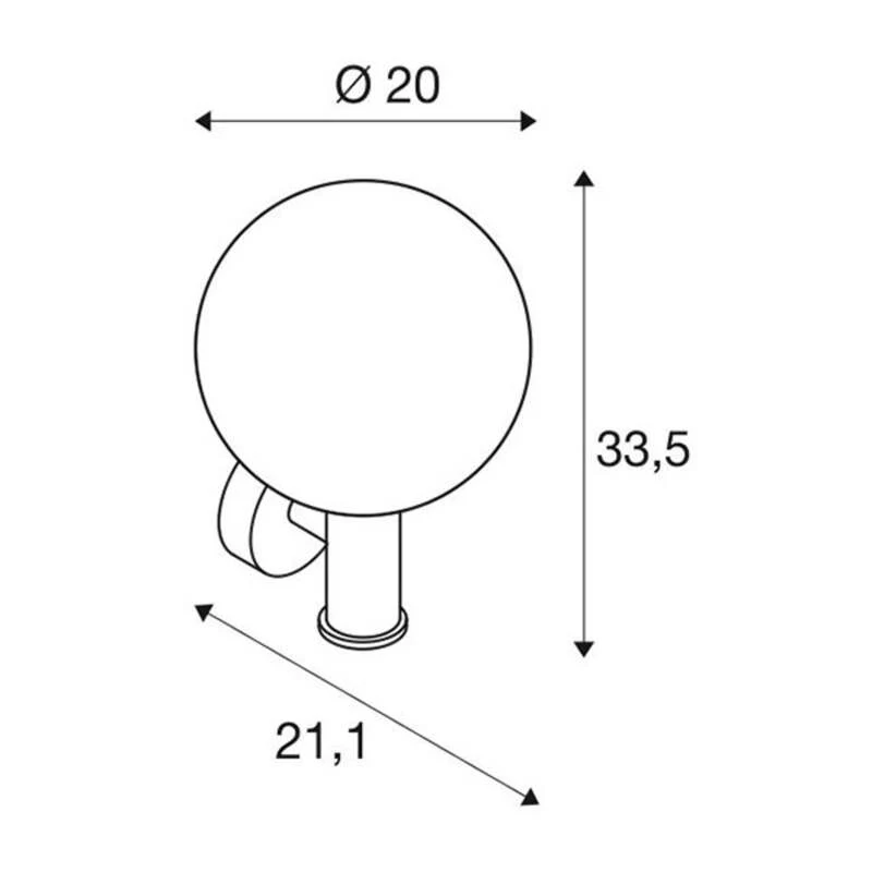 B-Ware SLV Außenwandleuchte Gloo Pure IP44 anthrazit Gartenleuchte Wandleuchte Lampe