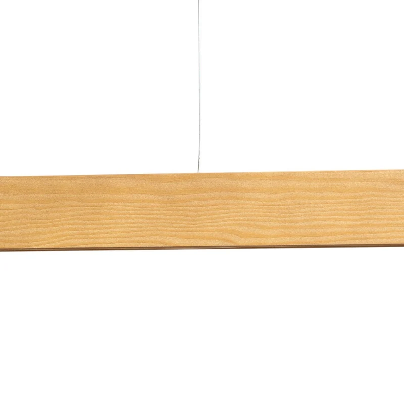 B-Ware Teo Hängeleuchte Pendelleuchte LED Holz schwarz Metall Touchdimmer Kiefer 126 cm