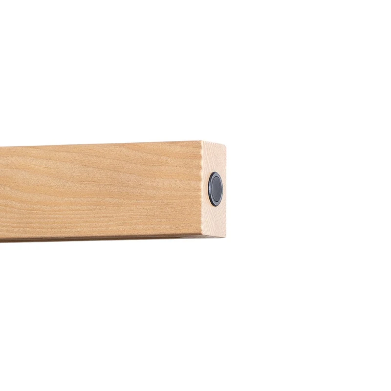 B-Ware Teo Hängeleuchte Pendelleuchte LED Holz schwarz Metall Touchdimmer Kiefer 126 cm
