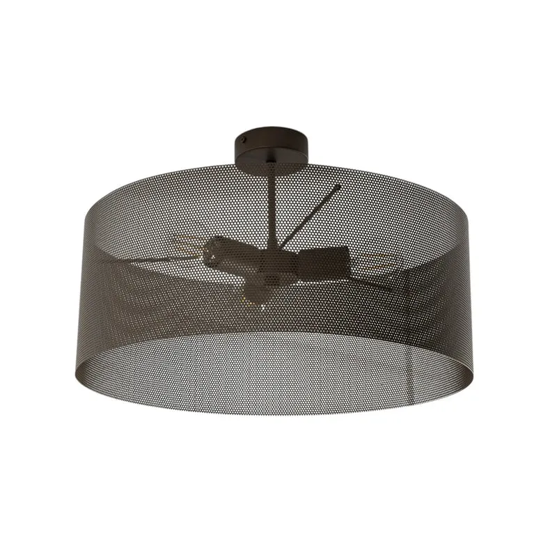 B-Ware Domiluce Deckenlampe Leuchte Zofia kaffeebraun Metall E27 50cm 3-flammig Lampe