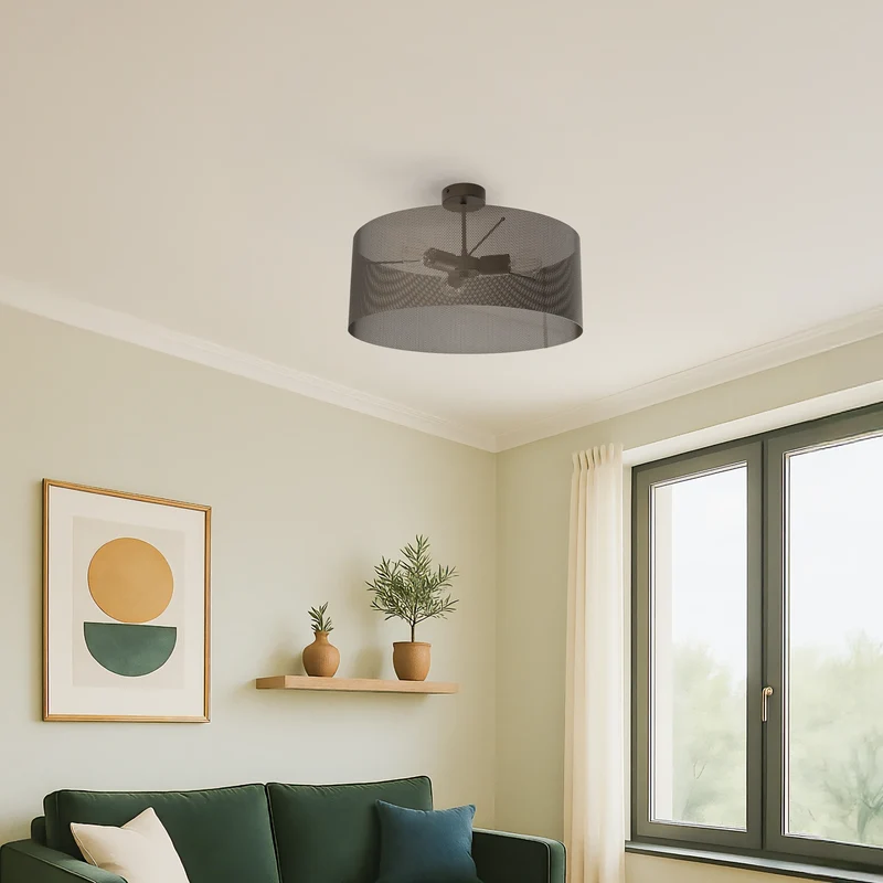 B-Ware Domiluce Deckenlampe Leuchte Zofia kaffeebraun Metall E27 50cm 3-flammig Lampe