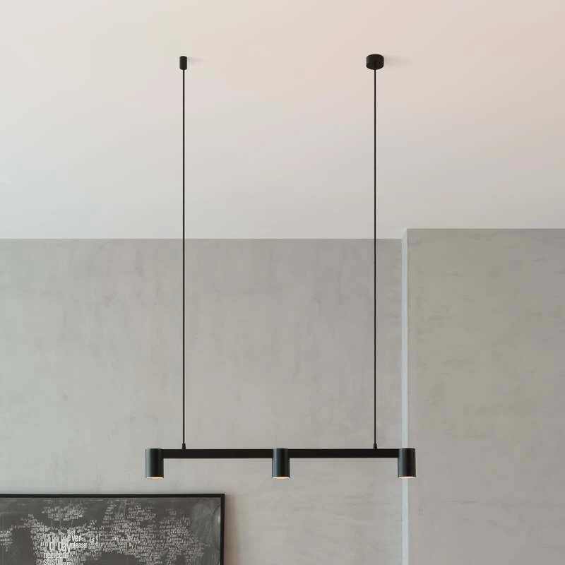 B-Ware Arcchio Brinja Hängeleuchte Hängelampe Deckenlampe Leuchte schwarz 3fl länglich