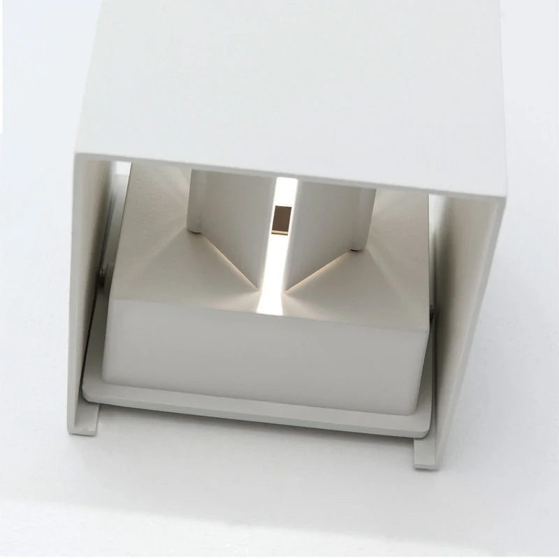 B-Ware Cube Wandleuchte Außenleuchte LED weiß Aluminium Außenwand Lampe Fassade Haus