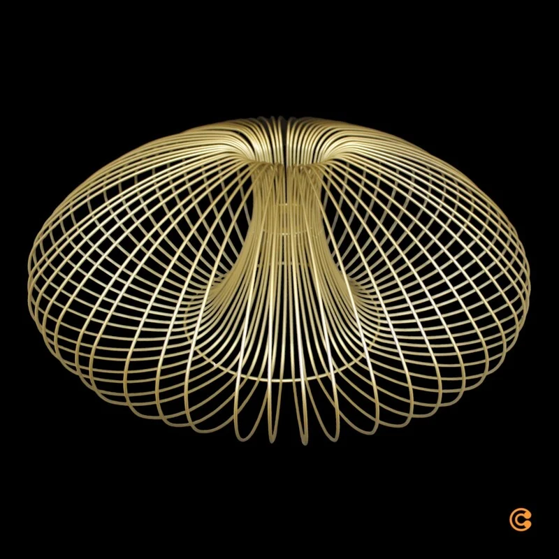 B-Ware FABAS LUCE Deckenleuchte Lampe Fassa gold edelmatt Metall Ø 60 cm Möbel Leuchte