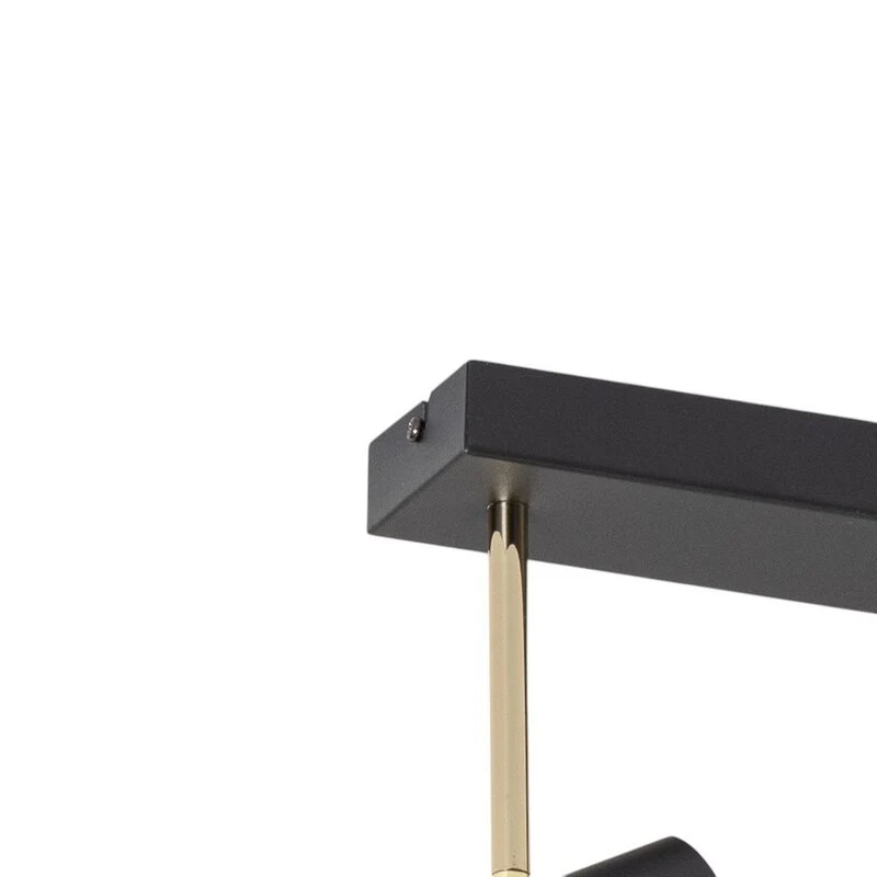 B-Ware Luminex Deckenleuchte Lampe Axion Leuchte LED 5-flammig Stahl schwarz gold GU10