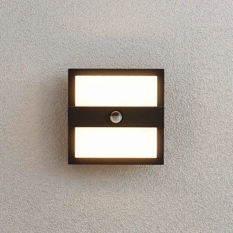 B-Ware Lucande Gylfi LED-Außenwandleuchte AußenWandleuchte Wandleuchte quadratisch Sens