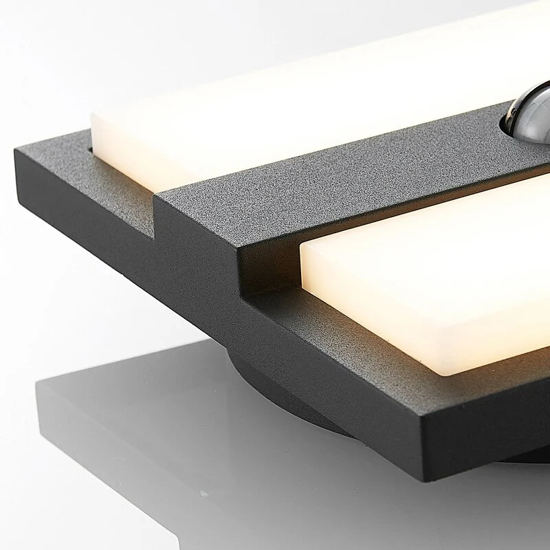 B-Ware Lucande Gylfi LED-Außenwandleuchte AußenWandleuchte Wandleuchte quadratisch Sens