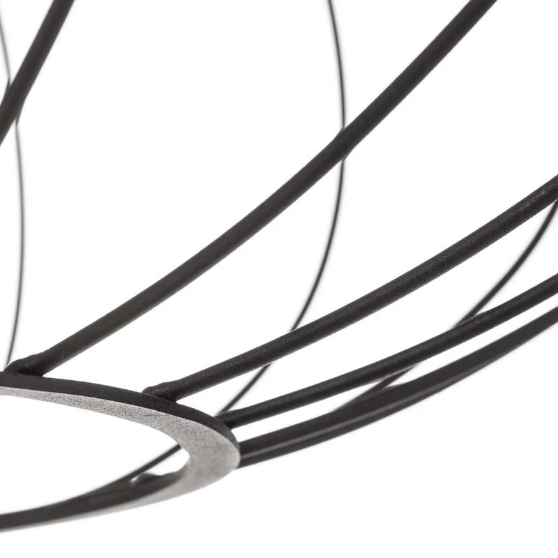 B-Ware Euluna Deckenlampe Kronos Käfig schwarz drei Opalkugeln Deko-Deckenlampe E14