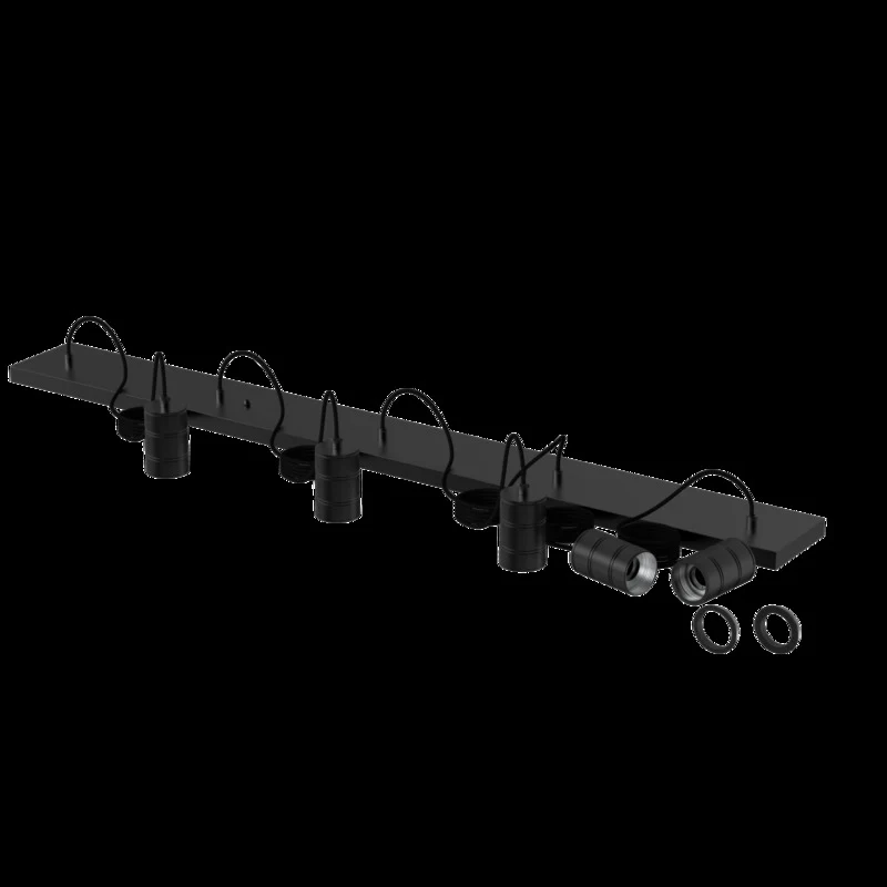B-Ware Calex Kabelset Lampenfassung E27 Deckenlampe 5x 14 x 130 cm Schwarz