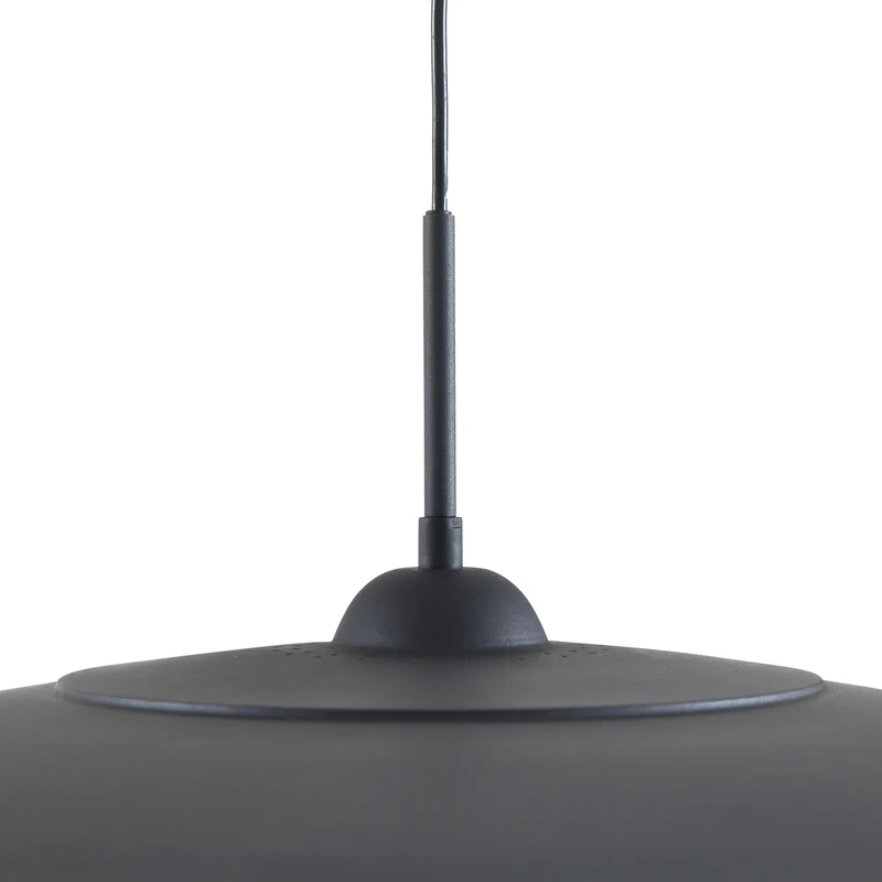 B-Ware Lucande Pendelleuchte Hängeleuchte LED Metall schwarz Foco runde Leuchte 50 cm