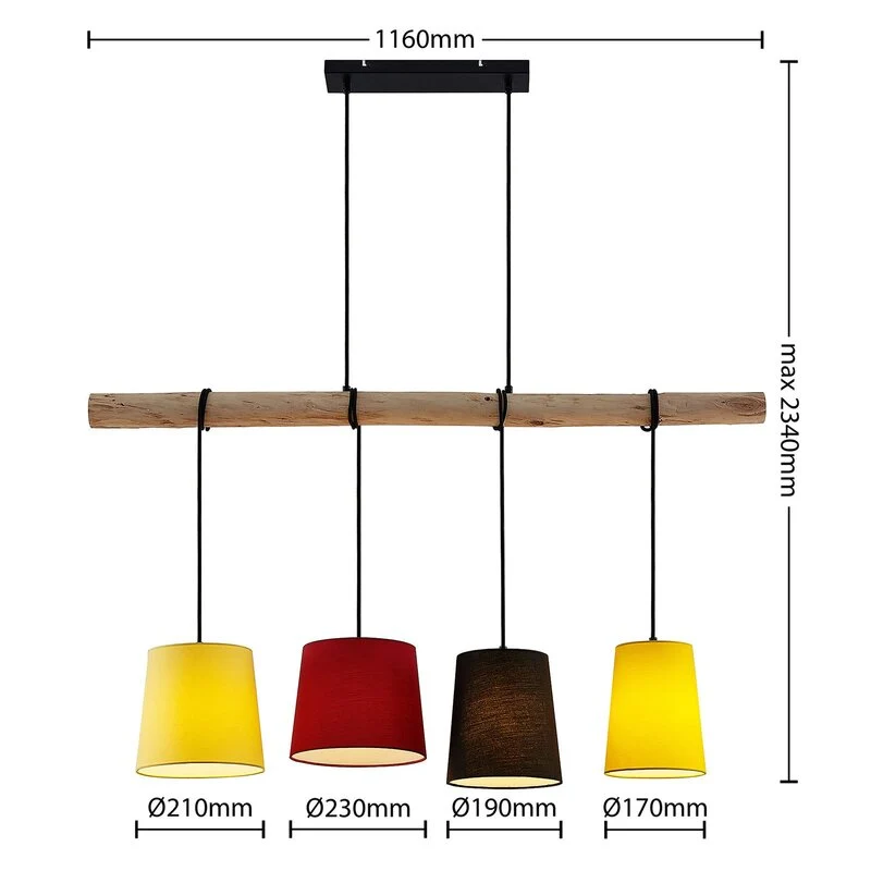 B-Ware Lindby Hinai Hängeleuchte Deckenlampe Pendelleuchte Lampe Licht UNVOLLSTÄNDIG