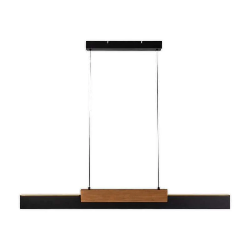 B-Ware Näve Pendelleuchte Hängeleuchte LED schwarz holz dimmbar Wiebke Wohnzimmer Es955